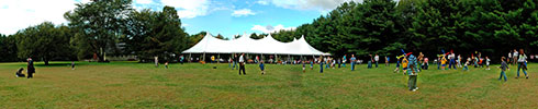 Main Field and Welcome Tent